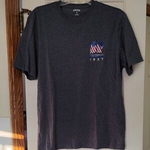Men's Charcoal Graphic Tee with Flag Design